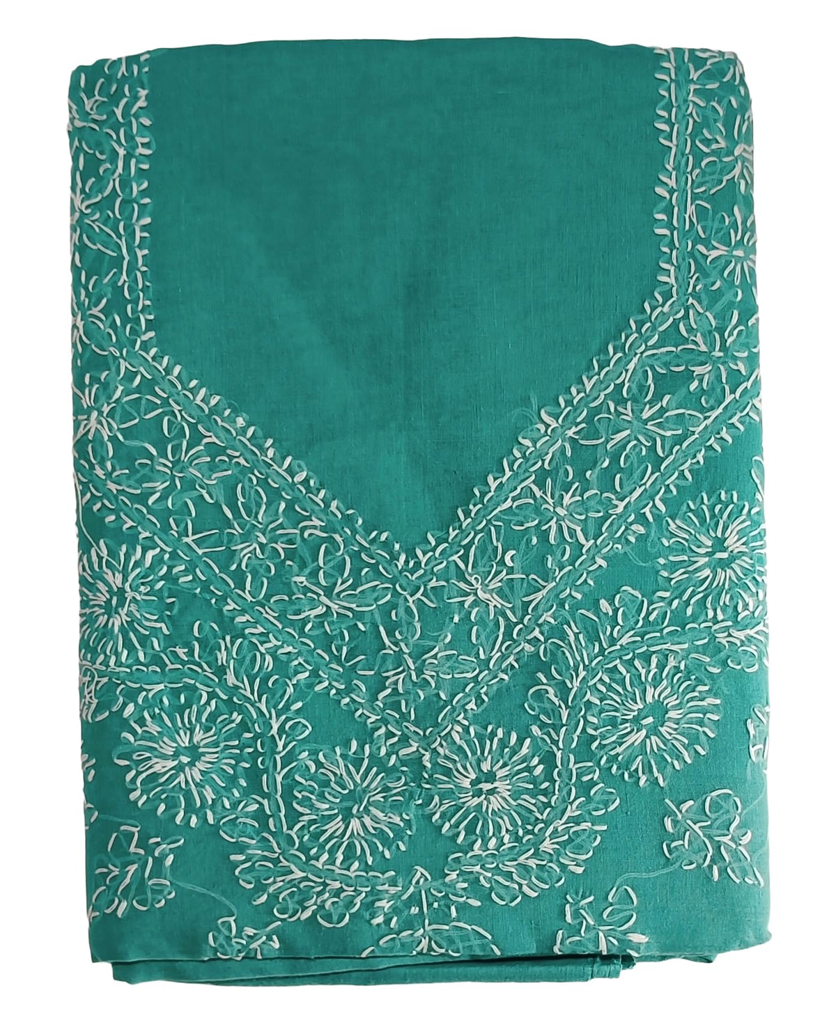 DRAVINAM Trends Women’s Cotton Unstitched Chikankari Suit Set with Dupatta & Bottom | Hand-Embroidered Lucknowi Dress Material | Premium Ethnic Wear for Women | Free Size (3-Piece)