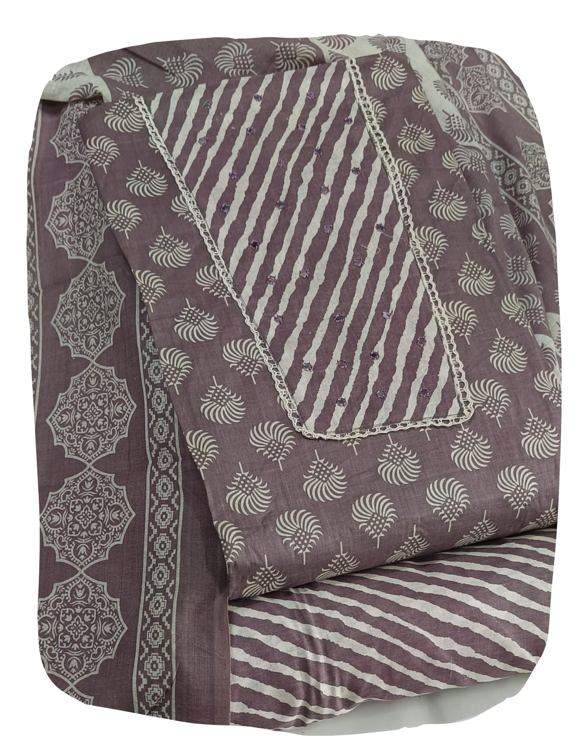 DRAVINAM Trends Women's Cambric Cotton Dress Material | Unstitch Printed Suit Set with Cotton Dupatta