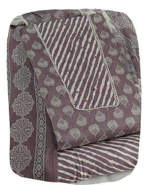 DRAVINAM Trends Women's Cambric Cotton Dress Material | Unstitch Printed Suit Set with Cotton Dupatta