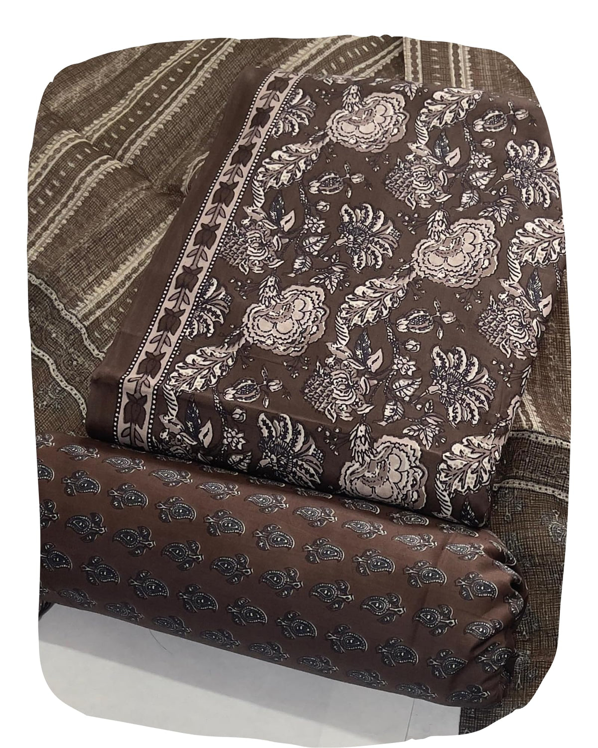 DRAVINAM Trends Jaipuri Printed Pure Cambric Unstitched Cotton Suit Dress Material with Kota Doriya Printed Dupatta