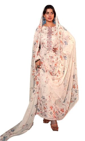 DRAVINAM Trends Women's Cotton Embroidered Unstitiched Salwar Suit Material