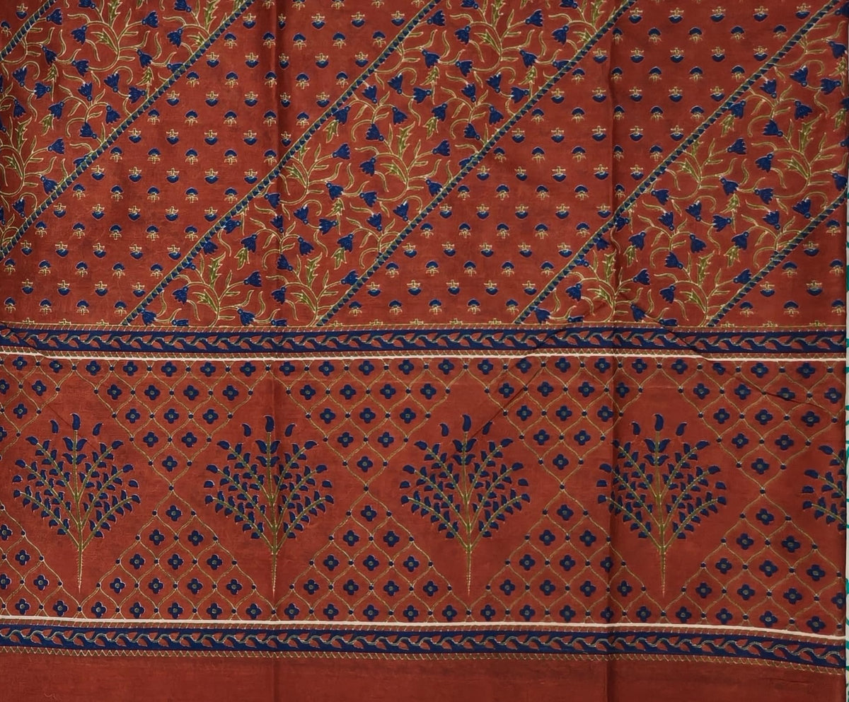 DRAVINAM Trends Jaipuri Print Cambric Cotton Unstitched Salwar Suit Dress Material for Women with Mulmul Cotton Dupatta