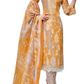 DRAVINAM Trends Unstitched Printed Embroidered Lace Work Cotton Salwar Suits Dress Material with Cotton Dupatta