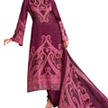 DRAVINAM Trends Women's Pure Viscose Pashmina Digital Kashmiri Printed Salwar Suit Material Set with Unstitch Bottom and Kashmiri Print Shawl Dupatta