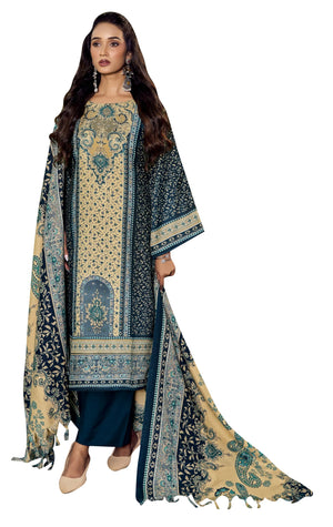 DRAVINAM Trends Women's Unstitched Winter Wear Woollen Pashmina Salwar Suit Dress Material with Pashmina Printed Shawl Dupatta
