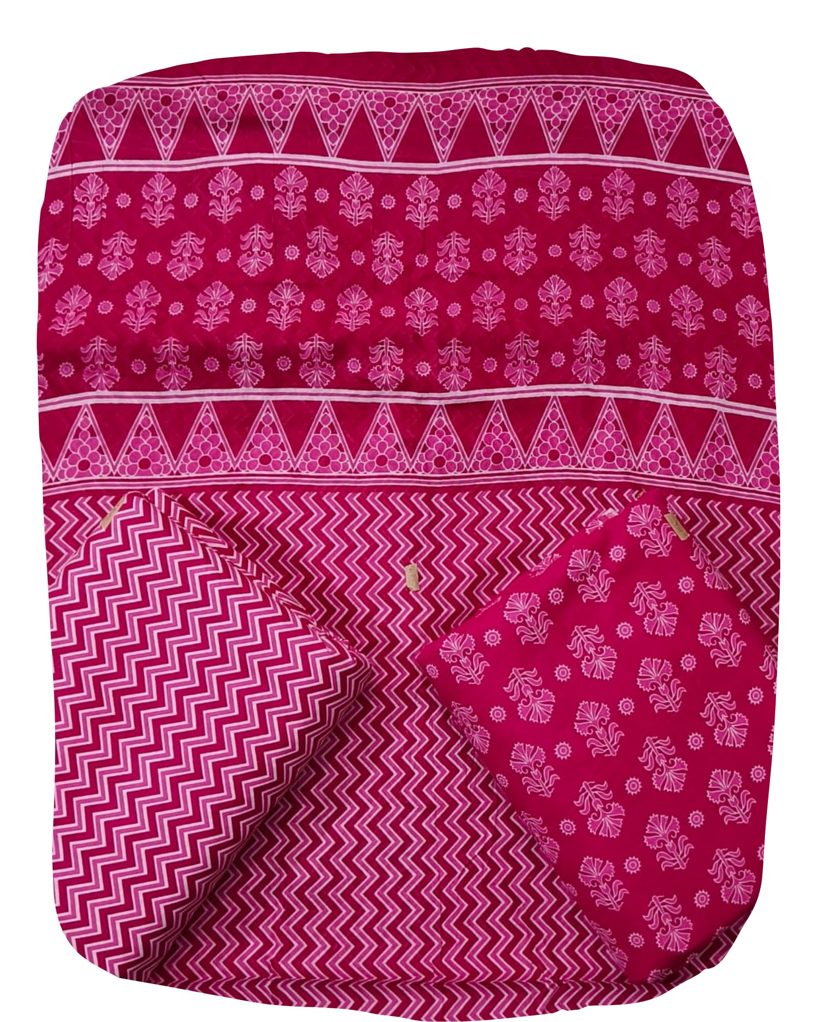 DRAVINAM Trends Jaipuri Print Cambric Cotton Unstitched Salwar Suit Dress Material for Women with Mulmul Cotton Dupatta