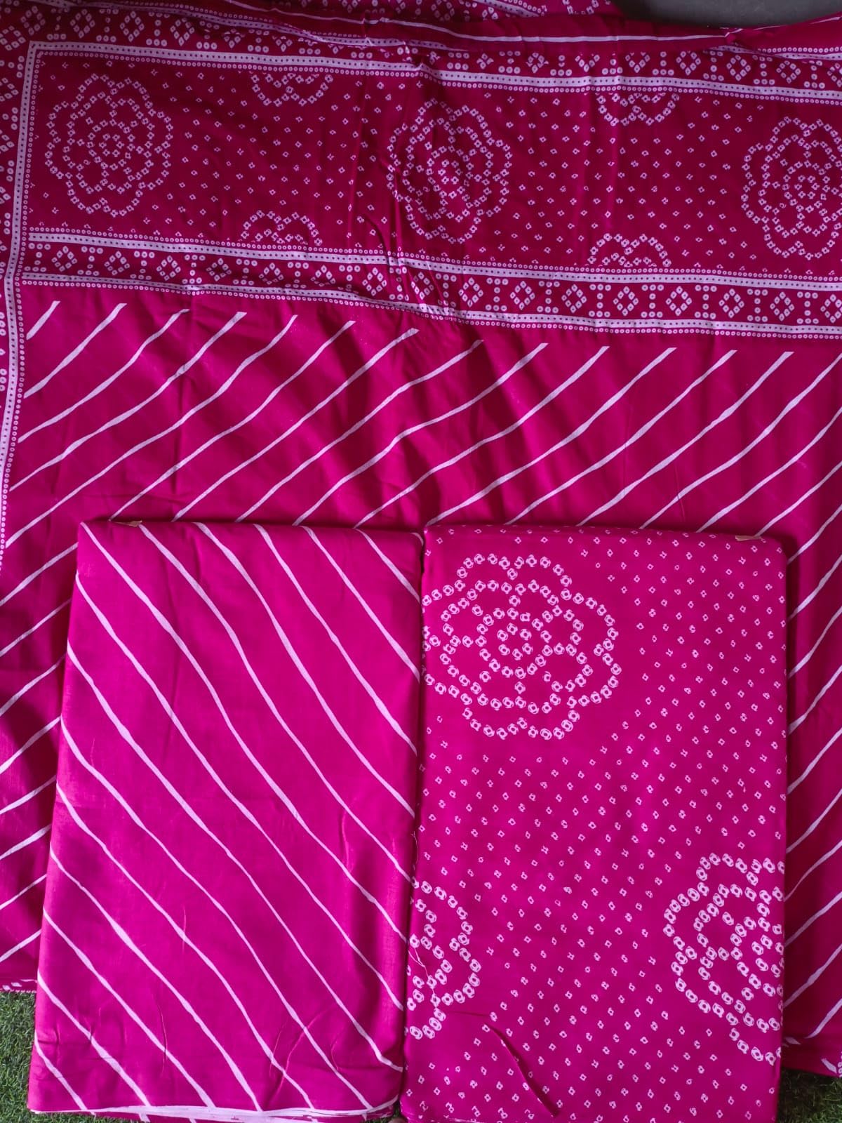 DRAVINAM Trends Jaipuri Print Cambric Cotton Unstitched Salwar Suit Dress Material for Women with Mulmul Cotton Dupatta