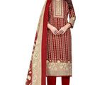 DRAVINAM Trends Women's Unstitched Kaani Print Pashmina Winter wear Dress Material Fabric for Salwar Suit with printed pashmina Kashmiri shawl dupatta (Pink)