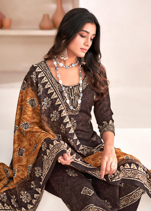 DRAVINAM Trends Women's Digital Printed Pashmina Unstitched Salwar Suit Dress Material with Digital Printed Pashmina Shawl Dupatta