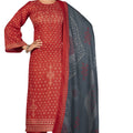 DRAVINAM Trends Women's Woven Unstitched digital foil Print Woollen Pashmina Salwar Suit Dress Material with Pashmina Printed Shawl Dupatta (Free Size_Green)
