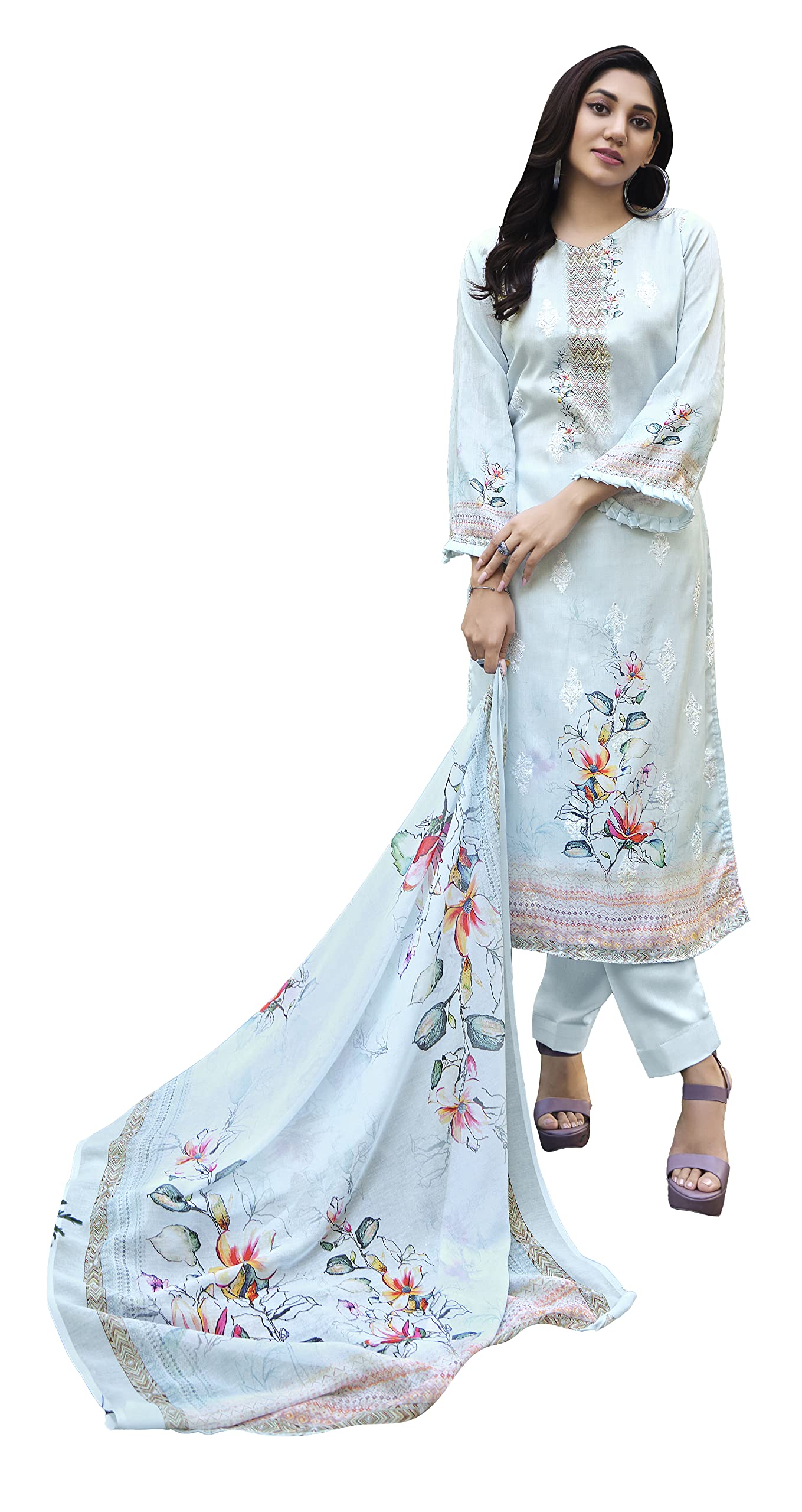 DRAVINAM Trends Cotton Printed Kurta Set
