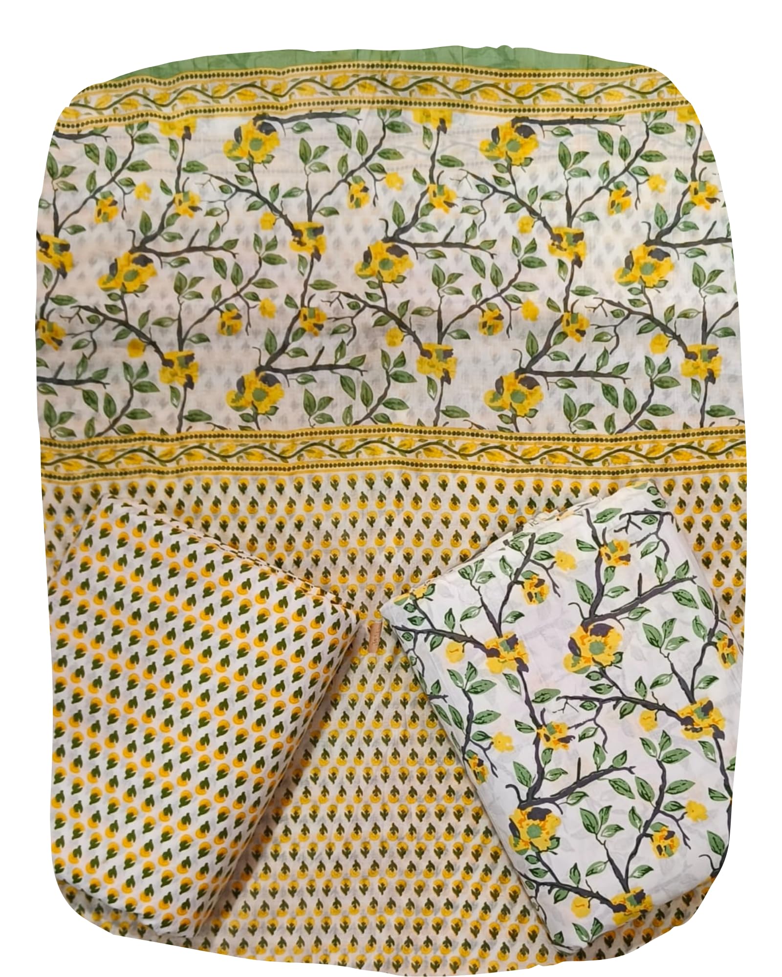 DRAVINAM Trends Jaipuri Print Cambric Cotton Unstitched Salwar Suit Dress Material for Women with Mulmul Cotton Dupatta