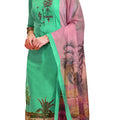 DRAVINAM Trends Women's Unstitched Pure Lawn Digital Printed Placement Embroidered Cotton Salwar Suit Dress Material with Mal Mal Cotton Digital Printed Dupatta (Blue)