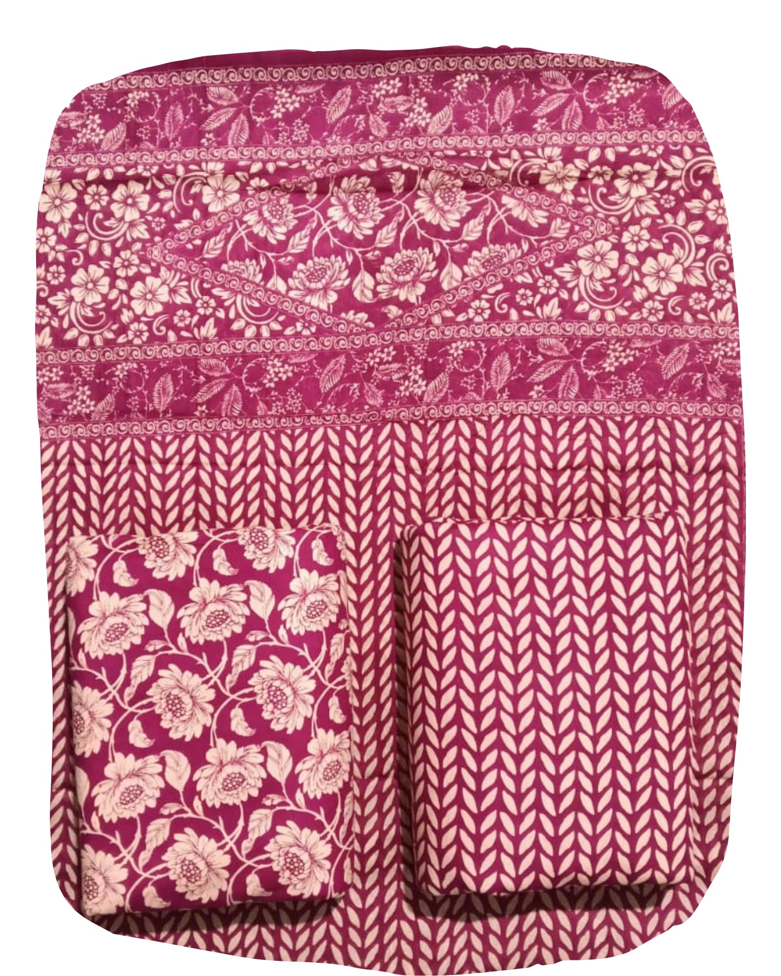 DRAVINAM Trends Jaipuri Print Cambric Cotton Unstitched Salwar Suit Dress Material for Women with Mulmul Cotton Dupatta