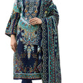 DRAVINAM Trends Women's Unstitched Pakistani Digital Print Embroidered Pure Cotton Salwar Suit Dress Materials with Cotton Embroidered Cutwork Dupatta