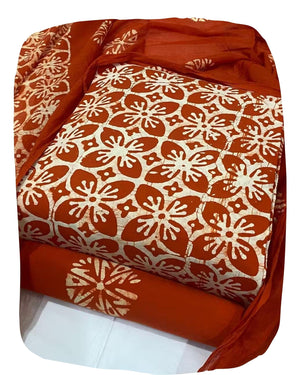 DRAVINAM Trends Unstitched Jaipuri Handmade Wax Batik Print Soft Cotton Dress Material with Dupatta
