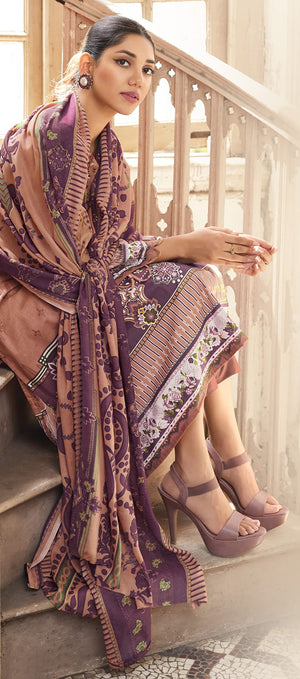 DRAVINAM Trends Women Unstitched Pakistani Print Embroidered Cotton Salwar Suit Dress Materials with Dupatta, Free Size