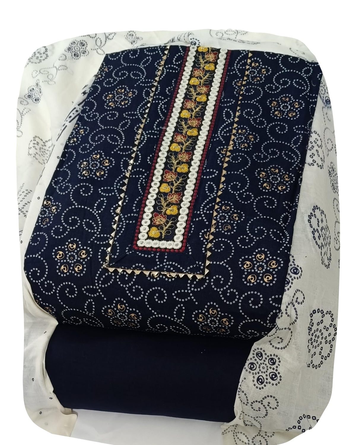 DRAVINAM Trends Women's Ethnic Pure Cotton Jaipuri Printed Unstitched Salwar Suit Dress Material with Dupatta