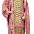 DRAVINAM Trends Women’s Ethnic Suit (Stitched, 3-Piece Set)– Heavy Viscose Rayon Designer Kurta with Heavy Handwork (2.5 m), Cotton Mal Mal Printed Dupatta (2.3 m), Bottom (3 m) (INDIAN RED, XXL)