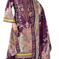 DRAVINAM Trends Women's Unstitched Pakistani Digital Print Embroidered Pure Cotton Salwar Suit Dress Materials with Cotton Embroidered Cutwork Dupatta