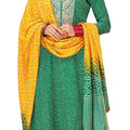 DRAVINAM Trends Women's Dobby print wool winter wear dress material with dobby print shawl dupatta (green)