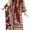 DRAVINAM Trends Women's Winter wear unstitched Printed Woollen Pashmina Embroidery Work Unstitched Salwar Suit Dress Material with Pashmina Printed Shawl Dupatta