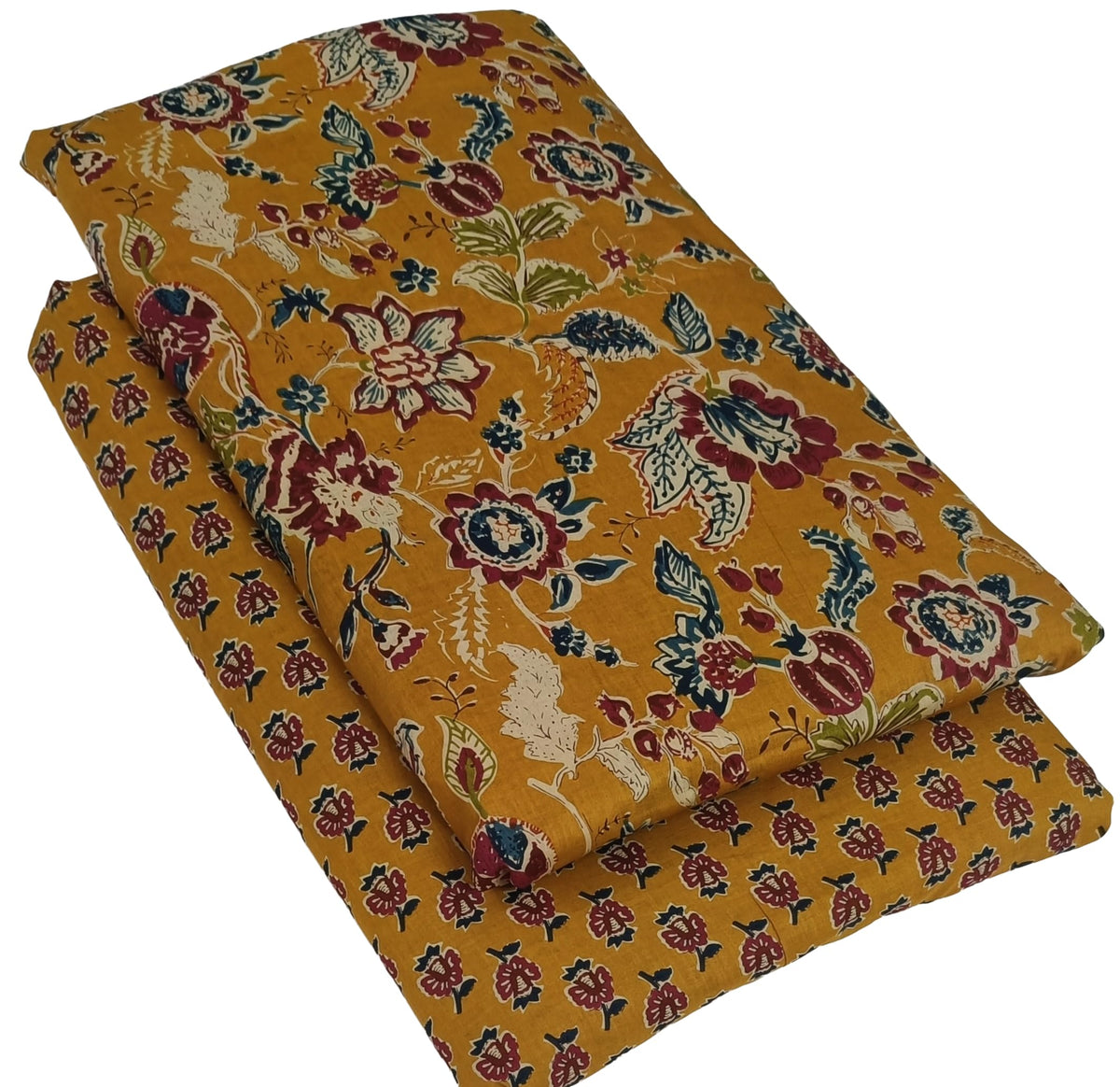 DRAVINAM Trends Jaipuri Print Cambric Cotton Unstitched Salwar Suit Dress Material for Women (Kurta Pant Fabric set)