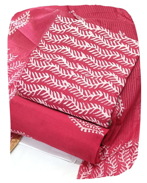 DRAVINAM Trends Unstitched Jaipuri Handmade Wax Batik Print Soft Cotton Dress Material with Dupatta