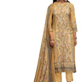 DRAVINAM Trends Women's Unstitched Maslin Salwar Suit Dress Material - Pure Bemberg Maslin Aari Work Kameez II Rayon Unstitch Bottoms II Viscose Maslin Digital Prints Dupatta