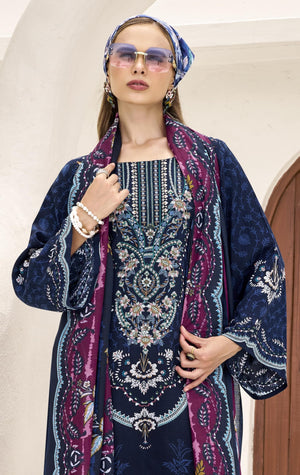 DRAVINAM Trends Unstitched Pakistani Embroidered Pure Rayon Salwar Suit Dress Materials with Cotton Dupatta