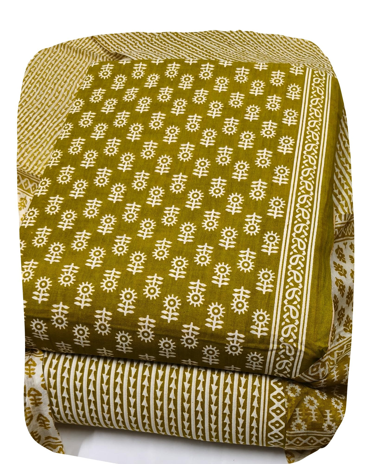 DRAVINAM Trends Jaipuri Print Cambric Cotton Unstitched Salwar Suit Dress Material for Women with Mulmul Cotton Dupatta