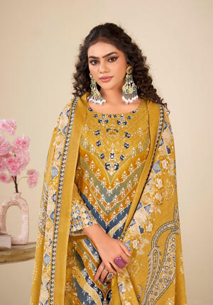 DRAVINAM Trends Kurti 2.50 mtrs, Pure Viscose Rayon (3 mtrs apx), Pure Cotton Mal Mal Print (2.30|Grey