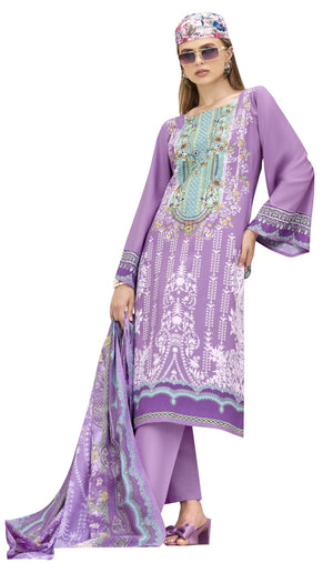 DRAVINAM Trends Unstitched Pakistani Embroidered Pure Rayon Salwar Suit Dress Materials with Cotton Dupatta
