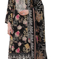 DRAVINAM Trends Pure Viscose Rayon Digital Printed Fancy Embroidered Organza Lace Suit Dress Material with Unstitched Bottoms and Cotton Cutwork Embroidered Dupatta