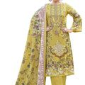 DRAVINAM Trends Women's Unstitched Premium Cambric Cotton Embroidered Printed Suit Material