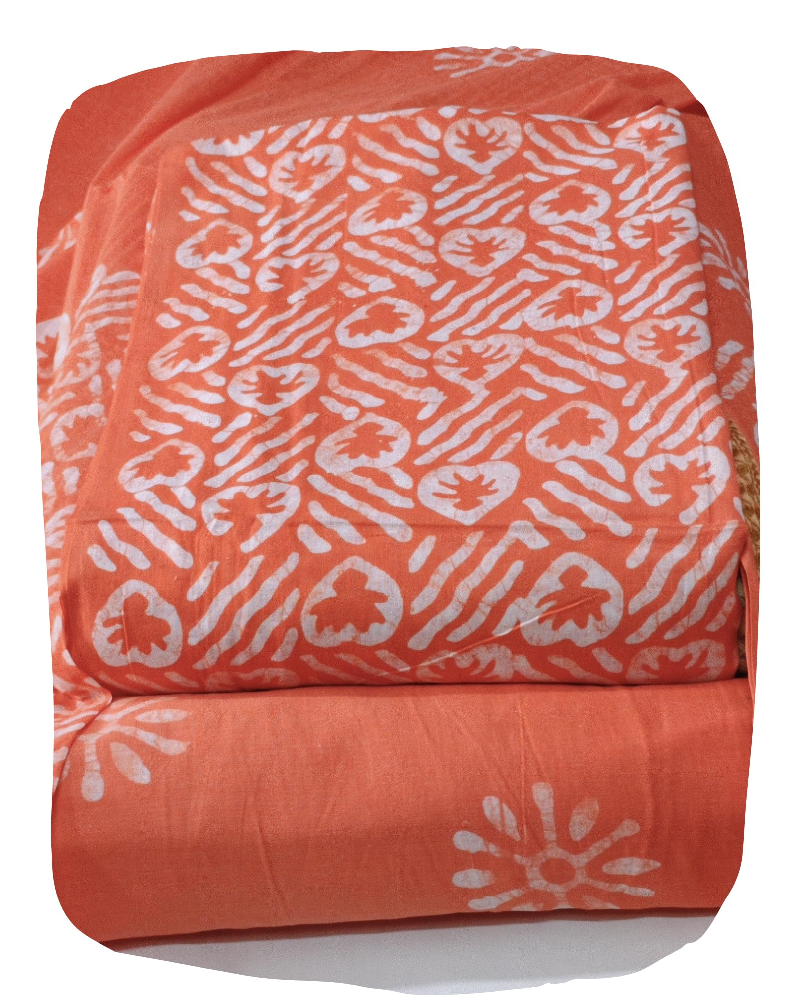 DRAVINAM Trends Unstitched Jaipuri Handmade Wax Batik Print Soft Cotton Dress Material with Dupatta