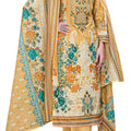 DRAVINAM Trends Unstitched Pakistani Embroidered Pure Cambric Cotton Salwar Suit Dress Materials with Cotton Dupatta