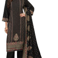 DRAVINAM Trends Kurti 2.50 mtrs,Pure Viscose Reyon Solid (2.7 m),Pure Viscose Silk Designer Print Dupatta (2.25 m)|Black