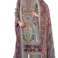 DRAVINAM Trends Pure Cotton Digital Print Pakistani Embroidered Suit Dress Material with Unstitched Bottoms and Cotton Dupatta