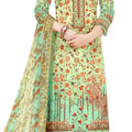 DRAVINAM Trends Pure Pashmina Siroski Work Digital Printed Unstitched Salwar Suit Material with Pashmina Printed Dupatta