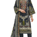 DRAVINAM Trends Women's Unstitched Pakistani Digital Print Embroidered Pure Cotton Salwar Suit Dress Materials with Cotton Embroidered Cutwork Dupatta