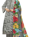 DRAVINAM Trends Kurti 2.50 mtrs, PURE COTTON DYED (2.7 m),PURE LAWN MULMUL DIGITAL PRINT COTTON DUP (2.25|Grey