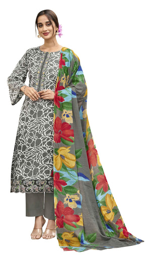 DRAVINAM Trends Kurti 2.50 mtrs, PURE COTTON DYED (2.7 m),PURE LAWN MULMUL DIGITAL PRINT COTTON DUP (2.25|Mehandi Green