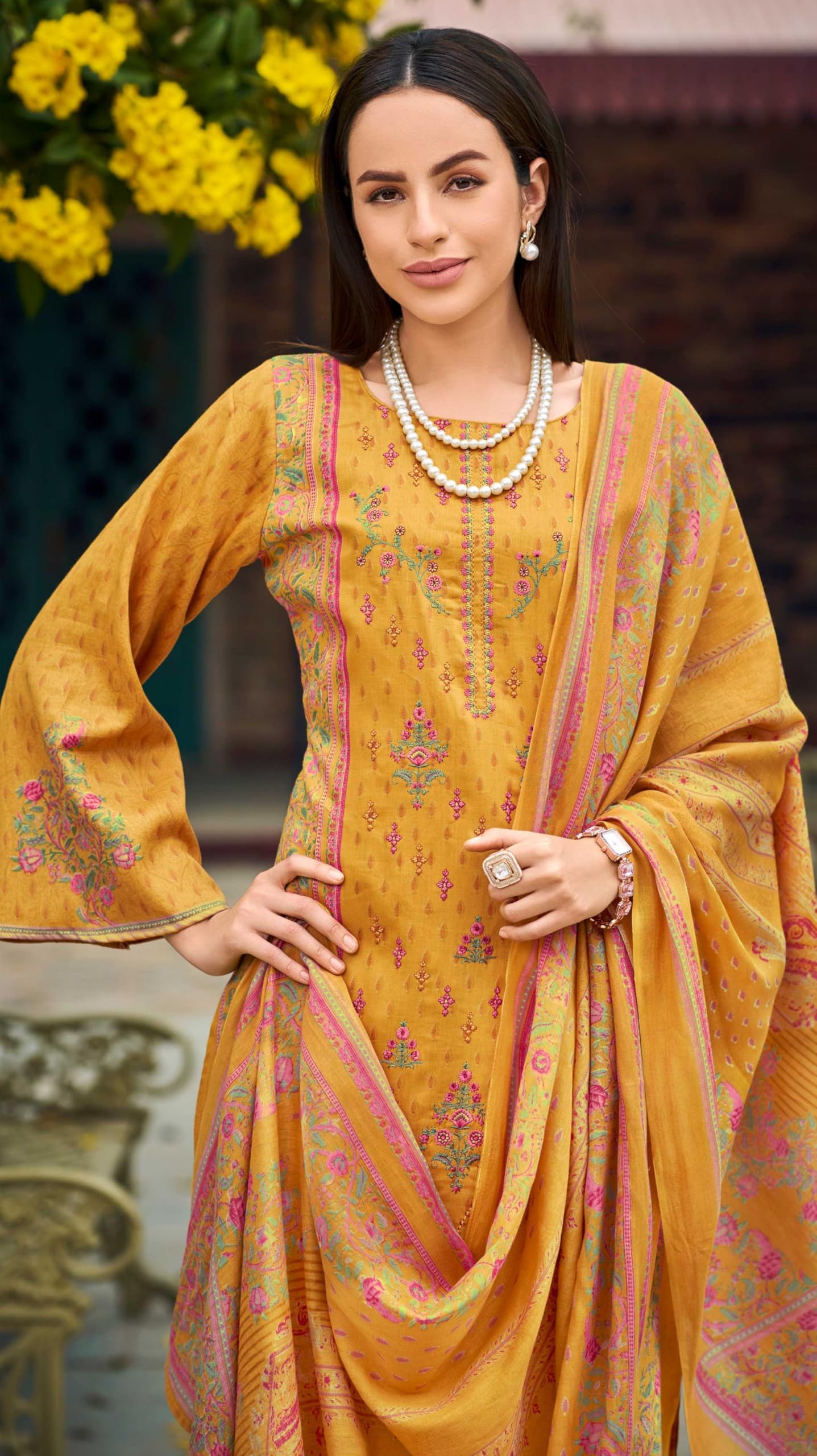 DRAVINAM Trends Kurti 2.50 mtrs,PURE COTTON SOLID DYED (2.7 m),PURE VISCOSE LAWN MULMUL DIGITAL PRINT BOX PALLU|Purple