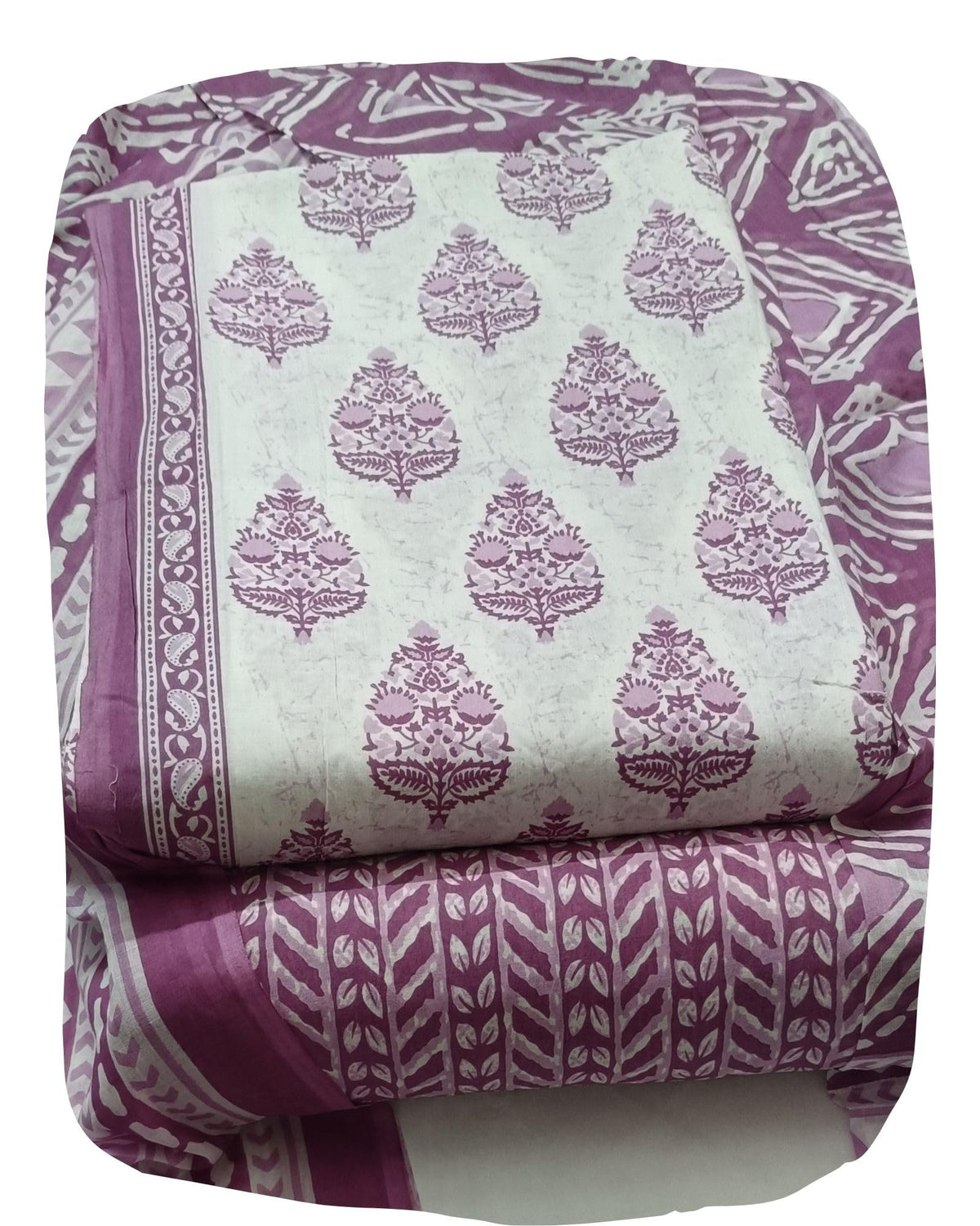 DRAVINAM Trends Jaipuri Print Cambric Cotton Unstitched Salwar Suit Dress Material for Women with Mulmul Cotton Dupatta