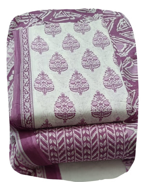 DRAVINAM Trends Jaipuri Print Cambric Cotton Unstitched Salwar Suit Dress Material for Women with Mulmul Cotton Dupatta
