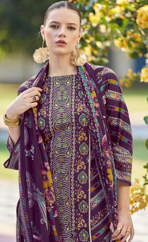 DRAVINAM Trends Kurti 2.50 mtrs, Pure Cotton (3 mtrs apx), Pure MAL MAL Cotton Dupatta Print (2.30|Black