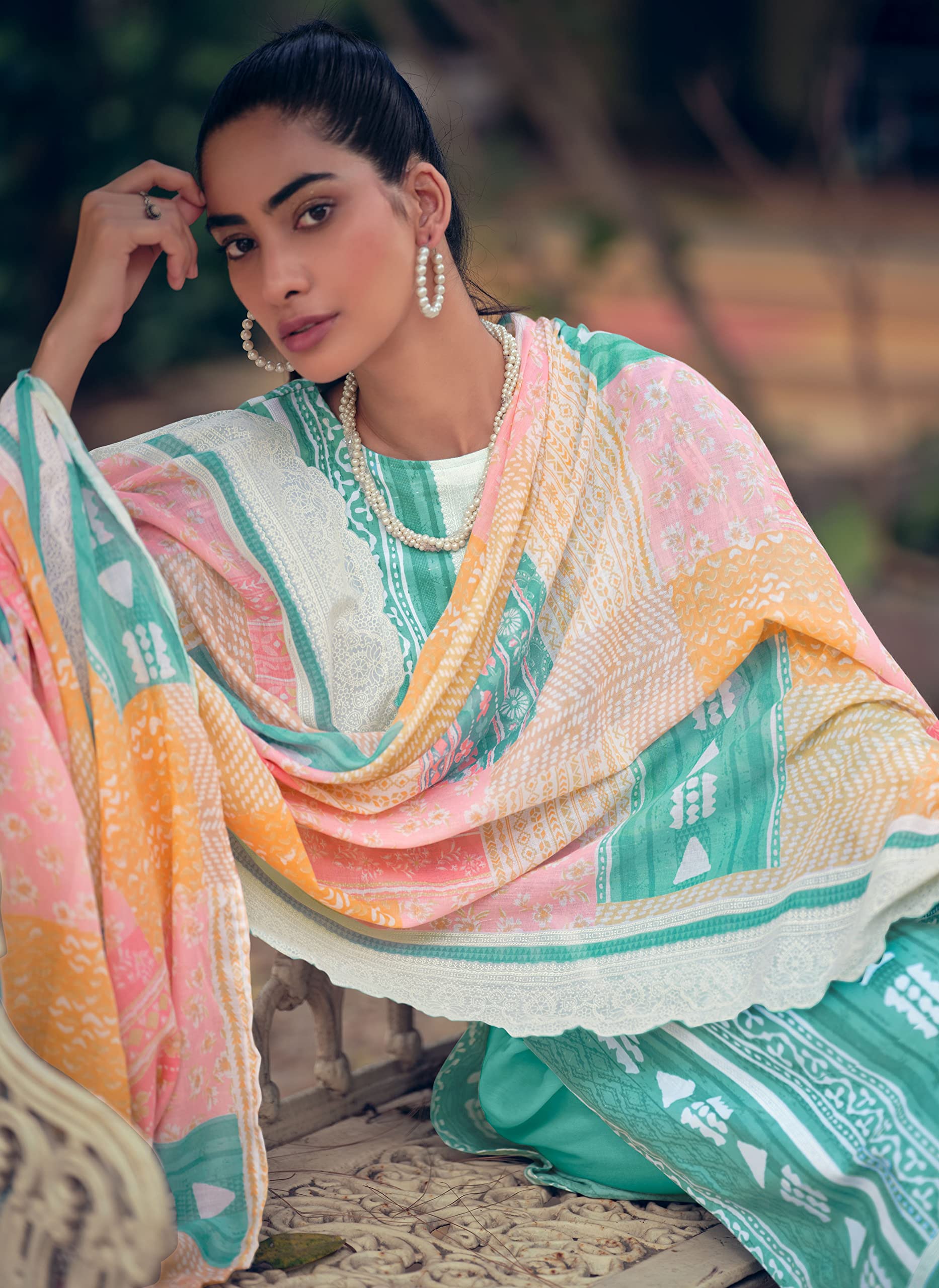 DRAVINAM Trends Unstitch Cotton Salwar Suit Set