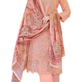 DRAVINAM Trends Kurti 2.50 mtrs,Pure Cotton Solid (2.7 m), Pure Cotton Mal Mal Print Dupatta (2.25 m)|Peach