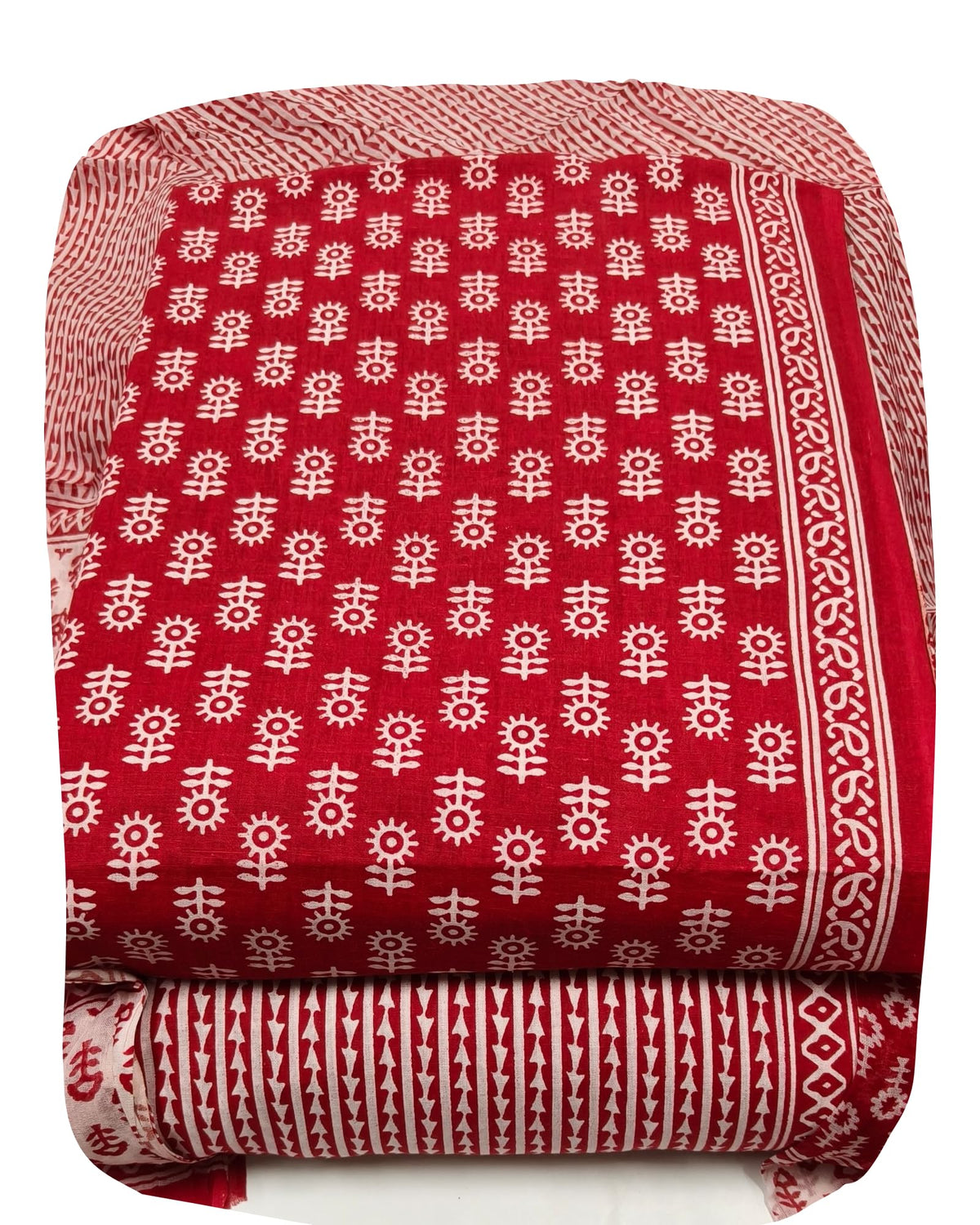 DRAVINAM Trends Jaipuri Print Cambric Cotton Unstitched Salwar Suit Dress Material for Women with Mulmul Cotton Dupatta